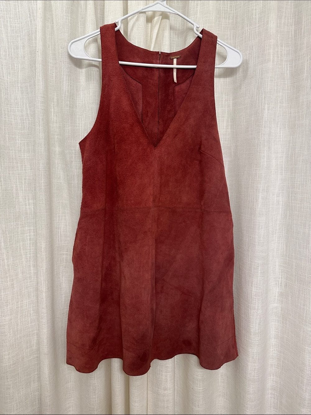 Free People Suede V-Neck Sleeveless Dress